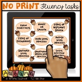 Fluency (Stuttering) Tasks No Print: Autumn