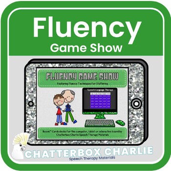 Preview of Fluency Techniques Game Show Stuttering Strategies for Speech Therapy Boom Cards