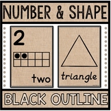 Numbers 0 - 20 and Shape Posters / Reggio / Burlap Hessian