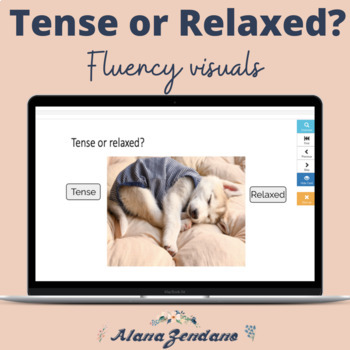 Preview of Fluency Visuals  | Tense Or Relaxed | No Prep Boom Cards