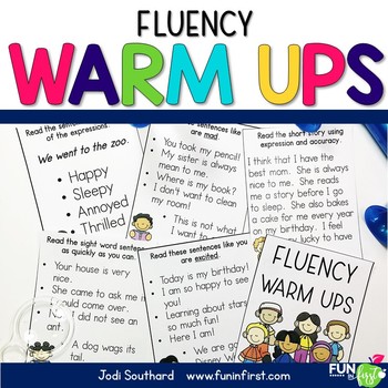 Preview of Fluency Warm Ups