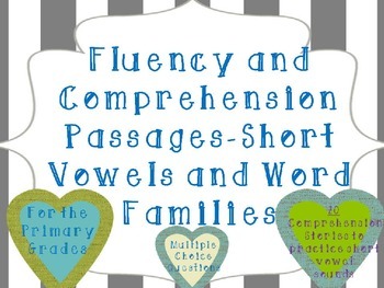 Preview of Comprehension and Fluency Passages-Short Vowel Word Familes