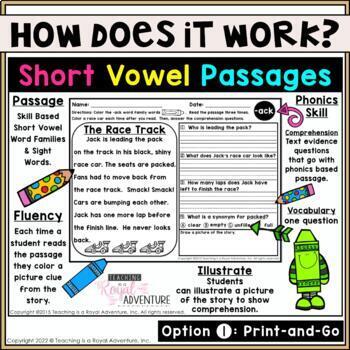 Reading Comprehension Passages: Phonics-Based (ALL YEAR) | TpT