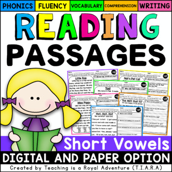 Preview of Short Vowel Reading Passages LEVEL 2 - Distance Learning