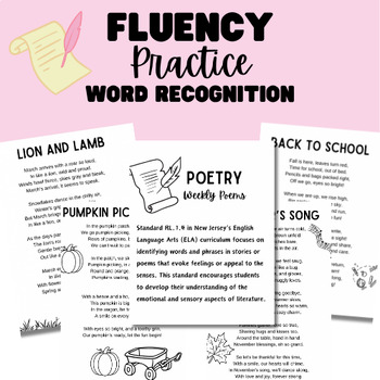Preview of Fluency and Word Recognition: Using Poetry