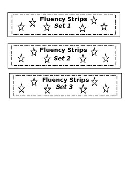 Preview of Fluency strip for kindergarten