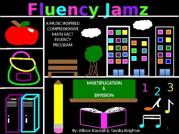 Preview of FluencyJamz: Add/Sub Multiplication Division Basic Facts Practice w/Drills Songs