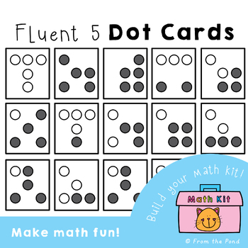 Preview of Fluent 5 Dot Cards for Math Warm Ups and Number Activities