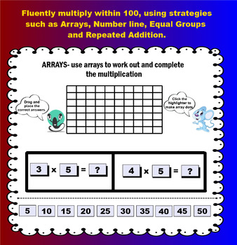 Preview of Fluently multiply within 100, using strategies, such as arrays, equal groups.