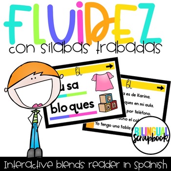 Preview of Fluidez con Silabas Trabadas Digital Fluency for Blends in Spanish