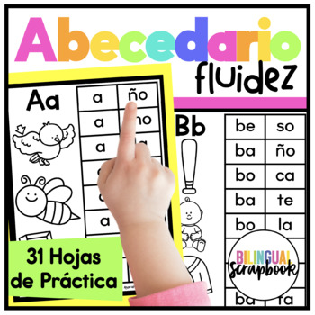 Preview of Fluidez del Abecedario Hojas de Práctica Alphabet Fluency Reader in Spanish