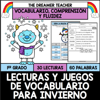 Preview of Fluidez y Comprensión | Lecturas y Vocabulario | Invierno | Distance Learning