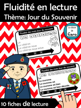 Fluidité en lecture  - Thème: Jour du Souvenir  (French Remembrance Day)