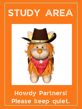 Preview of Fluppy Dogs Study Area Room Digital Printable Poster Sign or Computer Background