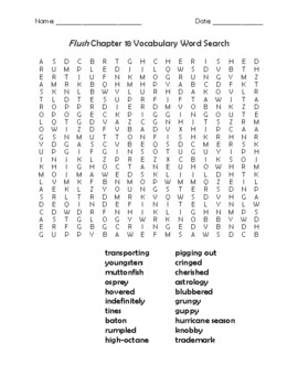 Flush Chapter 18 Vocabulary Word Search By Teacher Chip S School Store