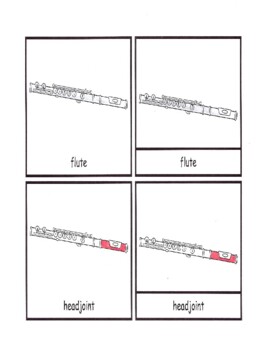 Preview of Flute Nomenclature Cards