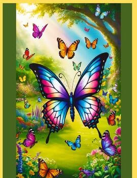 Preview of Fluttering Fantasies: Exquisite Butterfly Coloring Pages