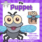 Fly Craft Activity | Printable Paper Bag Puppet Template