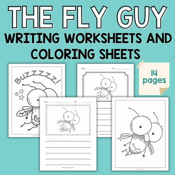 Preview of Fly Guy Coloring Pages and Writing Pages 
