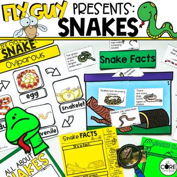 Preview of Fly Guy Snakes Informational Lessons - Nonfiction Text Features, Comprehension