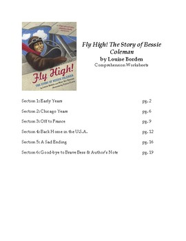 Preview of Fly High the Story of Bessie Coleman by Louise Borden