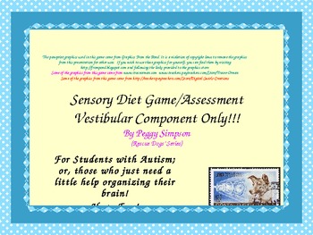 Preview of Fly Me To The Moon Vestibular System Autism Game/Assess Special Needs Education