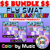 Fly Swat Treble/Bass Clef Game BUNDLE | Elementary Music Activity