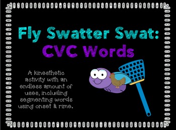 Preview of Fly Swatter Swat: CVC Words (Segmenting Onset & Rime)