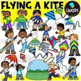 Flying A Kite Clip Art Set {Educlips Clipart}