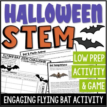 Preview of Low Prep Halloween STEM Activity:  Flying Bats