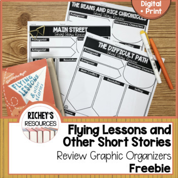 Preview of Flying Lessons and Other Stories Review Graphic Organizers Freebie
