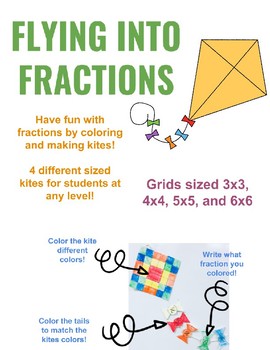 Preview of Flying into Fractions - Fraction Math Spring Time Activity