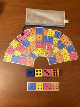 Preview of Foam Dice Pattern Building Color Matching PreK Task Box Activity