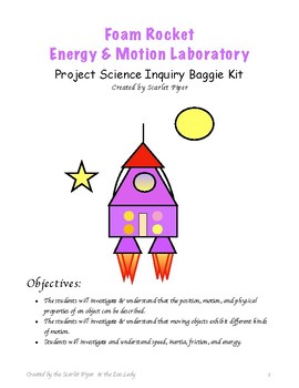 Preview of Foam Rocket Energy & Motion Laboratory: Project Science Inquiry Baggie Kit