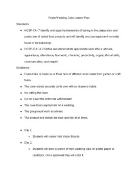 Preview of Foam Wedding Cake Lesson Plan