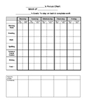 Focus Chart to Support On Task Behavior & Work Completion