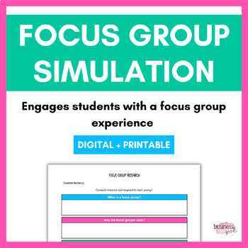 Preview of Focus Group Simulation for Market Research with the Marketing Mix