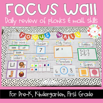 Preview of Focus Wall Bulletin Board & Number of the Day Back to School
