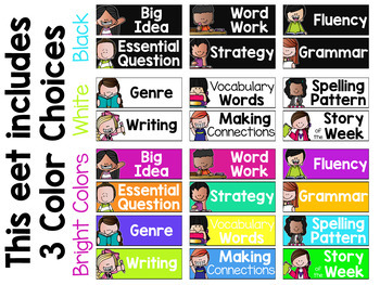 Focus Wall Headers by Libby Dryfuse | Teachers Pay Teachers