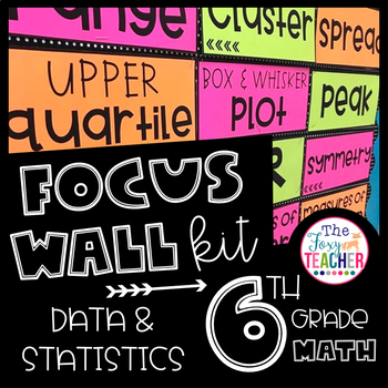 Preview of Focus Wall Kit Data and Statistics 6th Grade Math
