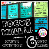 Focus Wall Kit Decimal Operations 6th Grade Math