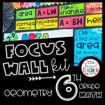 Preview of Focus Wall Kit Geometry 6th Grade Math