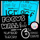 Focus Wall Kit Number Theory 6th Grade Math