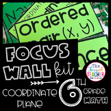 Focus Wall Kit The Coordinate Plane 6th Grade Math