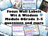 Focus Wall & Materials for Wit & Wisdom Module 0 Grade 3-5