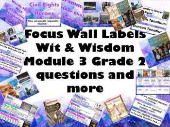 Preview of Focus Wall & Materials for Wit & Wisdom Module 3 Grade 2