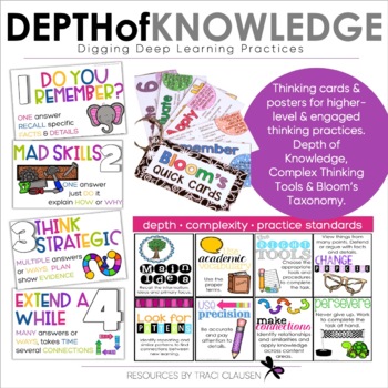 Preview of Depth of Knowledge and Learning Icons - Digging Deep - Critical Thinking Skills