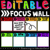 Focus Wall - Two Sizes and Editable! {Chunky Chevron Edition}