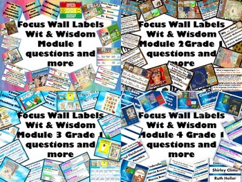 Preview of Focus Wall  and Materials for Wit & Wisdom for all Modules for First Grade