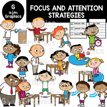 Preview of Focus and Attention Strategies Clipart